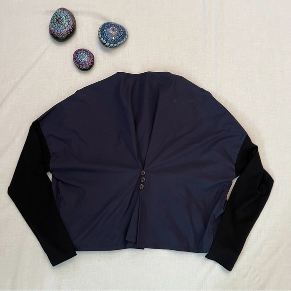 Lilith France Navy Blue 2 Piece Couture Set Top and Skirt M - Picture 7 of 16